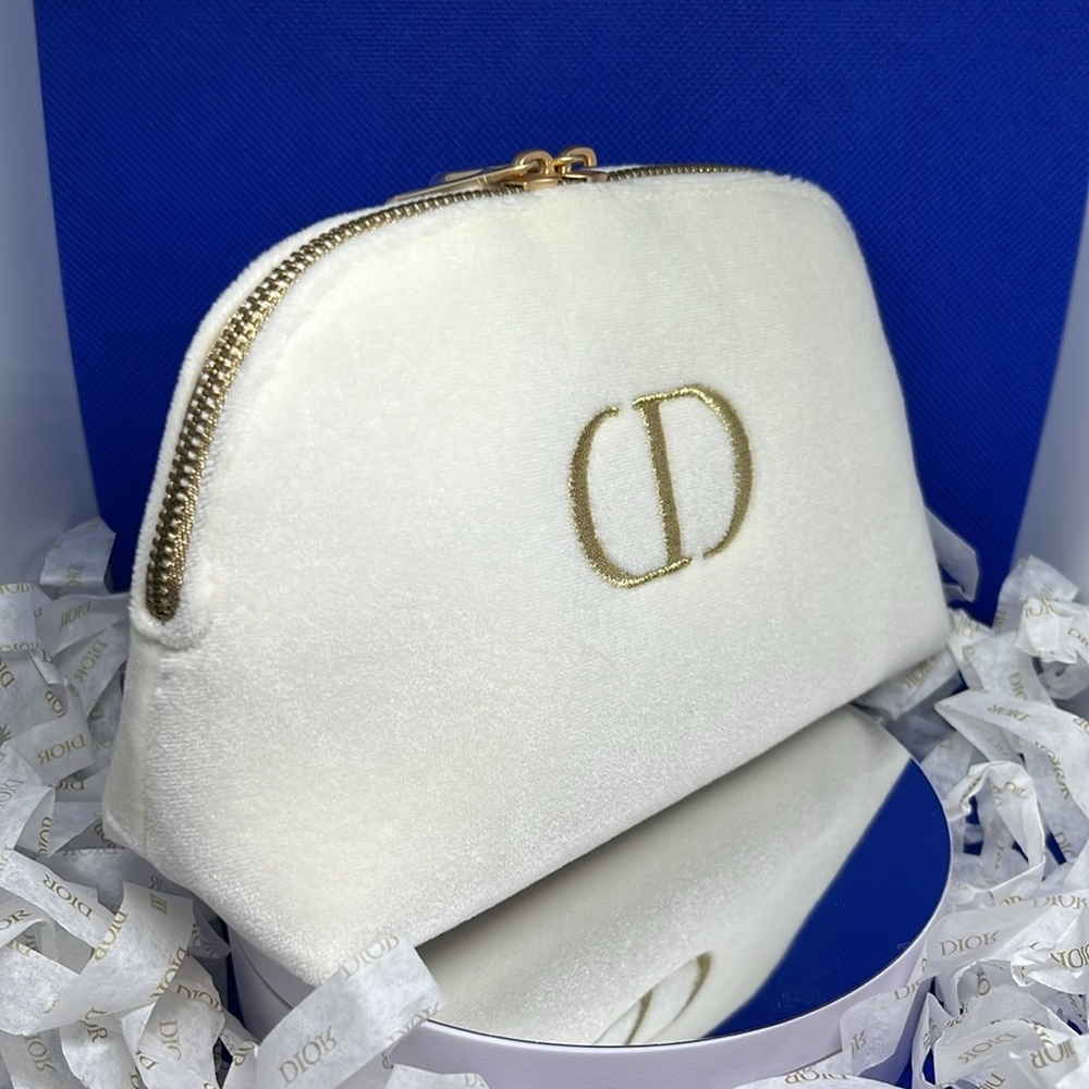NWOT Dior Velour Clutch/Cosmetic Pouch